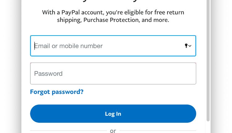 إنشاء حساب باي بال؛ دليل شامل لمنصة PayPal الرائعة 2 تسجيل دخول باي بال PayPal بسهولة