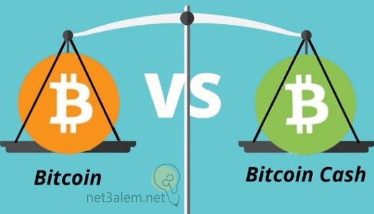ما هي بيتكوين كاش؛ إليك أهم 7 خطوات لإنشاء محفظة لها 2 الاختلاف بين البيتكوين والبيتكوين كاش: صورة ميزان كفة تشير إلى البيتكوين والكفة الأخرى تشير إلى البيتكوين كاش