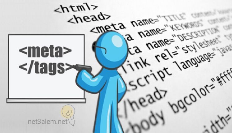 الميتا تاج؛ نقدم لك شرح مفصل عن أبرز 3 أنواع منها 4 فوائد كتابة وسم meta في html: صورة شخص كرتوني يكتب أكواد ميتا تاجز