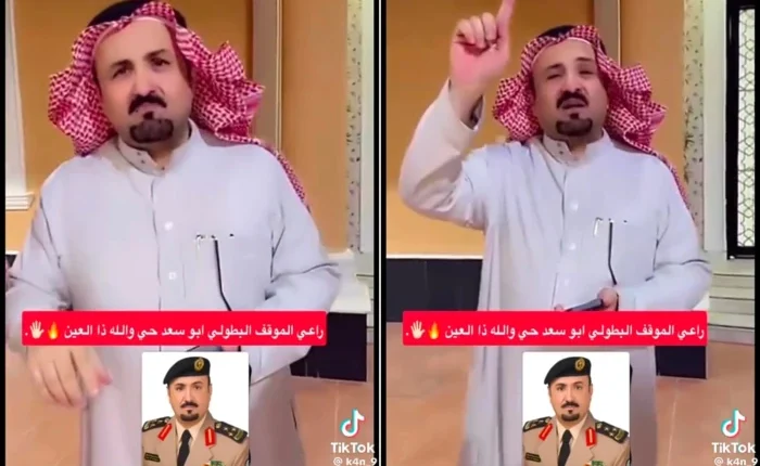 أول ظهور للعميد "عايض القحطاني" بعد تصديه لمسلح حاول الاستيلاء على سيارته بالرياض . صحيفة المرصد