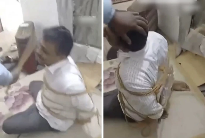شاهد.. فيديو لاختطاف "بنغلاديشي" وتعذيبه في العراق لطلب 12 ألف دولار فدية من أسرته.. والتحقيقات تكشف مفاجأة 3 شاهد.. فيديو لاختطاف "بنغلاديشي" وتعذيبه في العراق لطلب 12 ألف دولار فدية من أسرته.. والتحقيقات تكشف مفاجأة