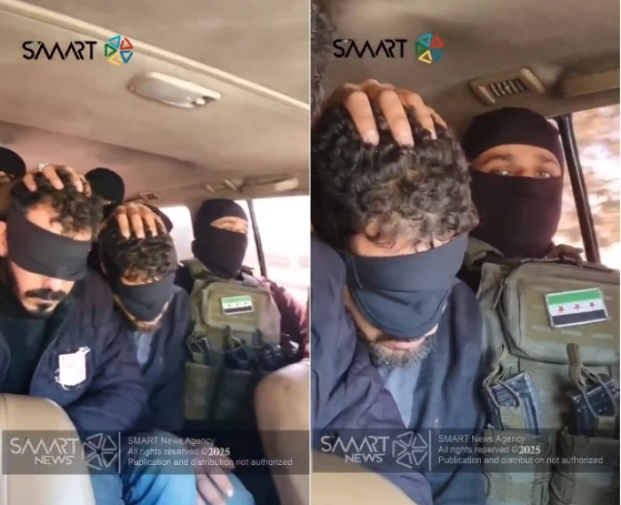 شاهد.. لحظة القبض على أحد قادة النظام البائد ومجموعته المتهمة بارتكاب مجازر ضد المدنيين في حمص 3 شاهد.. لحظة القبض على أحد قادة النظام البائد ومجموعته المتهمة بارتكاب مجازر ضد المدنيين في حمص