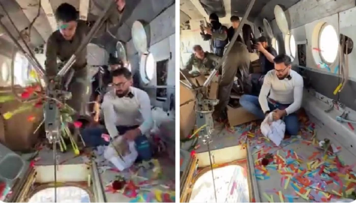 شاهد.. مروحيات تلقي الورود على السوريين احتفالا بالذكرى الـ 14 للثورة السورية 2 شاهد.. مروحيات تلقي الورود على السوريين احتفالا بالذكرى الـ 14 للثورة السورية
