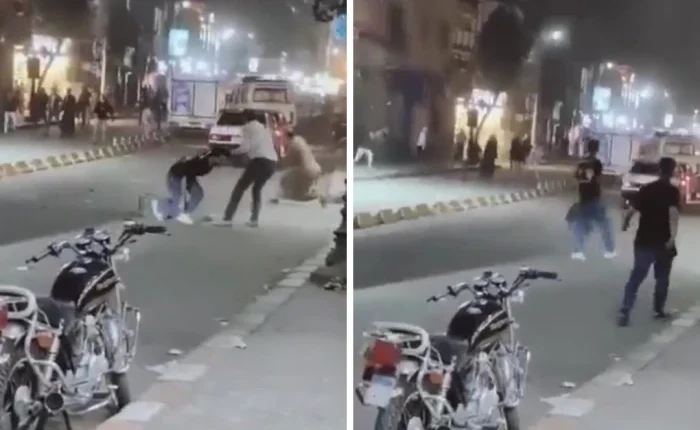شاهد.. مشاجرة ب "العصي والحجارة" بين شبان وسط شارع عام في مصر . صحيفة المرصد