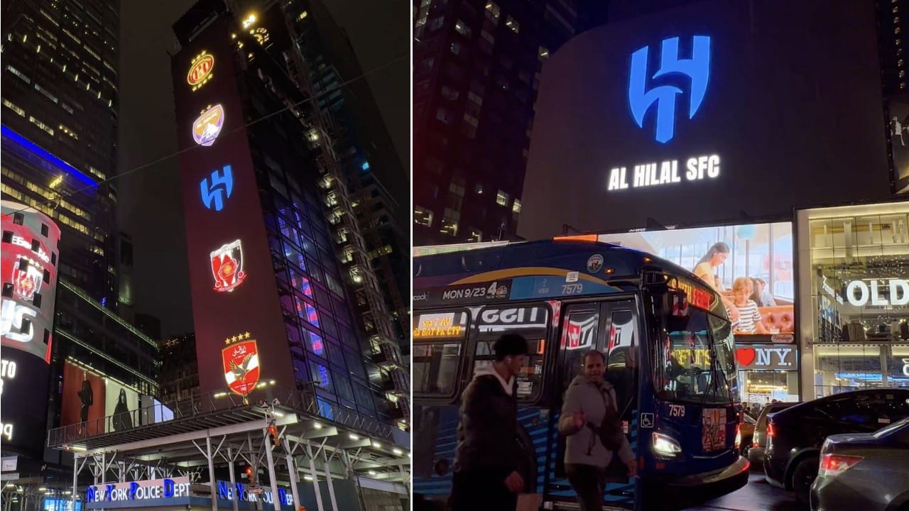 شعار الهلال يزين شوارع مدينة نيويورك الأمريكية .. فيديو 4 مستشار القانوني: احتراف الرويلي هو الفيصل في شكوى النصر.. فيديو