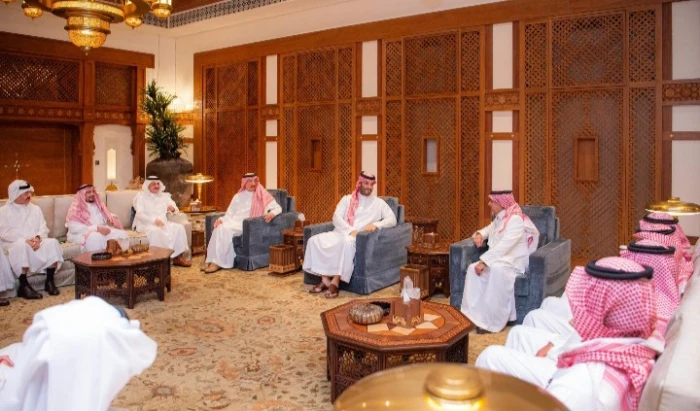 ولي العهد‬⁩ يستقبل أمراء المناطق بمناسبة اجتماعهم السنوي الثاني والثلاثين . صحيفة المرصد